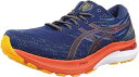 アシックス ランニングシューズ GEL-KAYANO 29 メンズ 401(ディープオーシャン/チェリートマト) 25.0 cm 4E