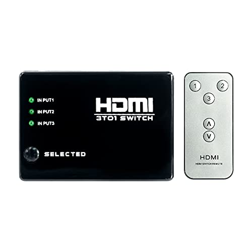 楽天MONOPARKビートソニック HDMIセレクター 3入力1出力 リモコン付 Fire TV Stick/スマートフォン/メディアプレイヤー 車載専用設計 切替器 IF21A