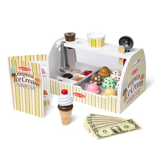 メリッサダグ(MelissaDoug) 木製おもちゃ アイスクリーム屋さん ごっこ遊び 正規品 9286