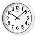 MAG(マグ) 掛け時計 壁掛け時計 電波時計 防水 防塵 直径32.0 アナログ ナヤ IP67 夜間秒針停止機能付き 立体文字 プラスチック風防 ホワイト W-734WH-Z