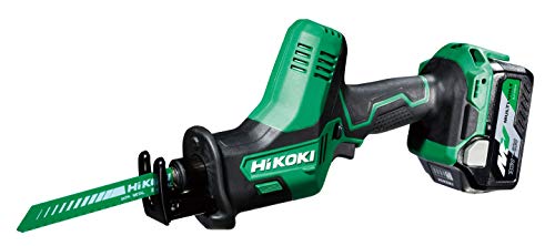 HiKOKI(ハイコーキ) 18V コードレスワンハンドセーバーソー(レシプロソー) 木材 金属切断 DIY 枝打ち 粗大ゴミ解体 CR18DA(XP) マルチボルト蓄電池1個、充電器、ケース付き