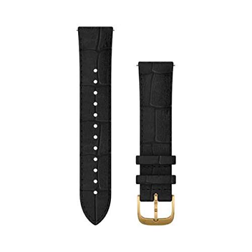GARMIN Quick Release バンド 20mm Black Embossed Italian Leather/24K Gold PVD 010-12924-62 GARMIN純正品
