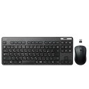 エレコム キーボード ワイヤレス (レシーバー付属) メンブレン 薄型 コンパクトキーボード マウス付 ブラック TK-FDM109MBK