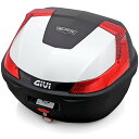 GIVI(ジビ) バイク用 リアボックス 37L パールホワイト レッドレンズ モノロックケース BLADE B37B912 78036