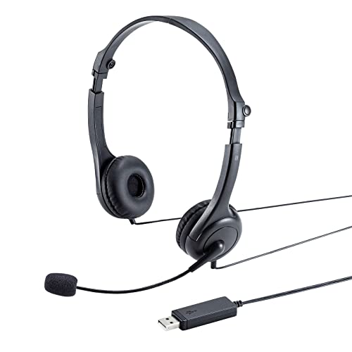 サンワサプライ USBヘッドセット MM-HSU18BK サンワサプライ USBヘッドセット MM-HSU18BK