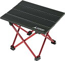 キャプテンスタッグ(CAPTAIN STAG) テーブル アルミロールテーブル ミニ ブラック ケース付き トレッカー UC-530