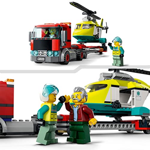 レゴ(LEGO) シティ レスキューヘリコプター輸送トラック 60343 おもちゃ ブロック プレゼント 乗り物 のりもの ヘリコプター 男の子 女の子 5歳以上 3