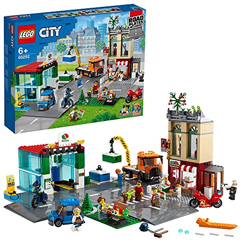 キャラクターグッズ（6歳向き） レゴ(LEGO) シティ レゴシティのタウンセンター ロードプレート付 60292 おもちゃ ブロック プレゼント 家 おうち 男の子 女の子 6歳以上