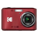 お買得セット デジカメ Kodak コンパクト デジタルカメラ 単3電池使用 簡単 高画質 コダック デジカメ PIXPRO FZ45-RD レッド 1600万画素 光学4倍ズーム SDカード 32GB 単3アルカリ電池 2本パックセット