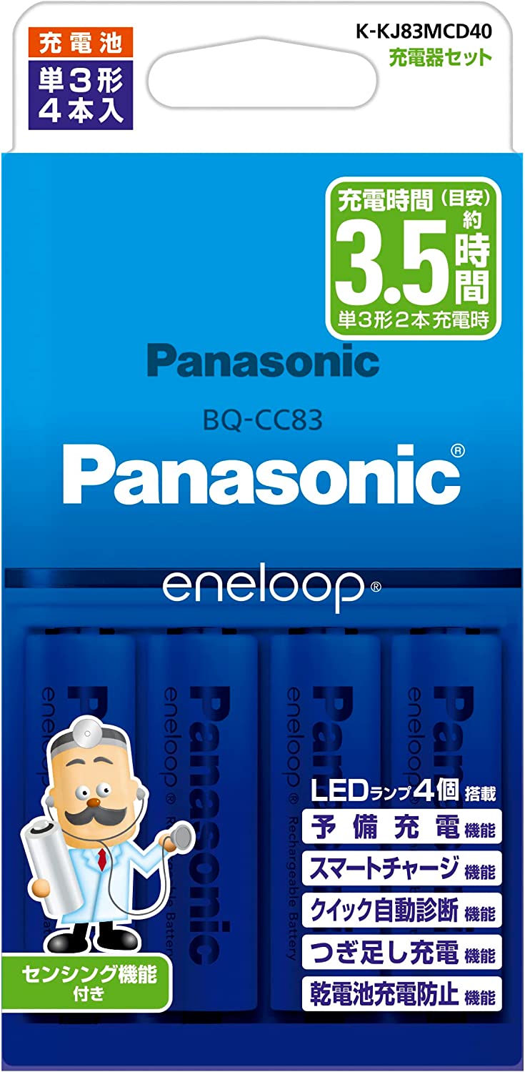 ѥʥ˥å Panasonic ż eneloop ͥ롼 ñ3 ͥ롼 4 Ŵ糧å K-KJ83MCD40
