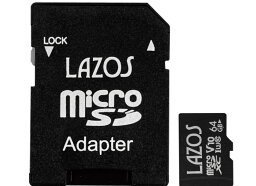 高耐久 マイクロSD 64GB MicroSD マイクロSDXC 防水 耐衝撃 耐X線 耐静電気 記録 デジカメに ビデオに スマホに ドラレコ メモリカード めもりーかーど おすすめ Lazos MicroSDXCカード 64GB class10 L-B64MSD10-U3V10