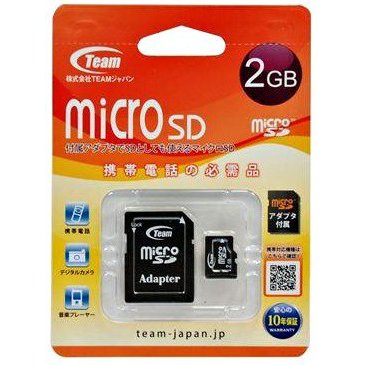 }CNSD 2GB MicroSD X}z hR [J[h  䂤pPbg IXX ߂[[ `[Wp TeamJapan MicroSD [J[h 2GB TG002G0MC1XA