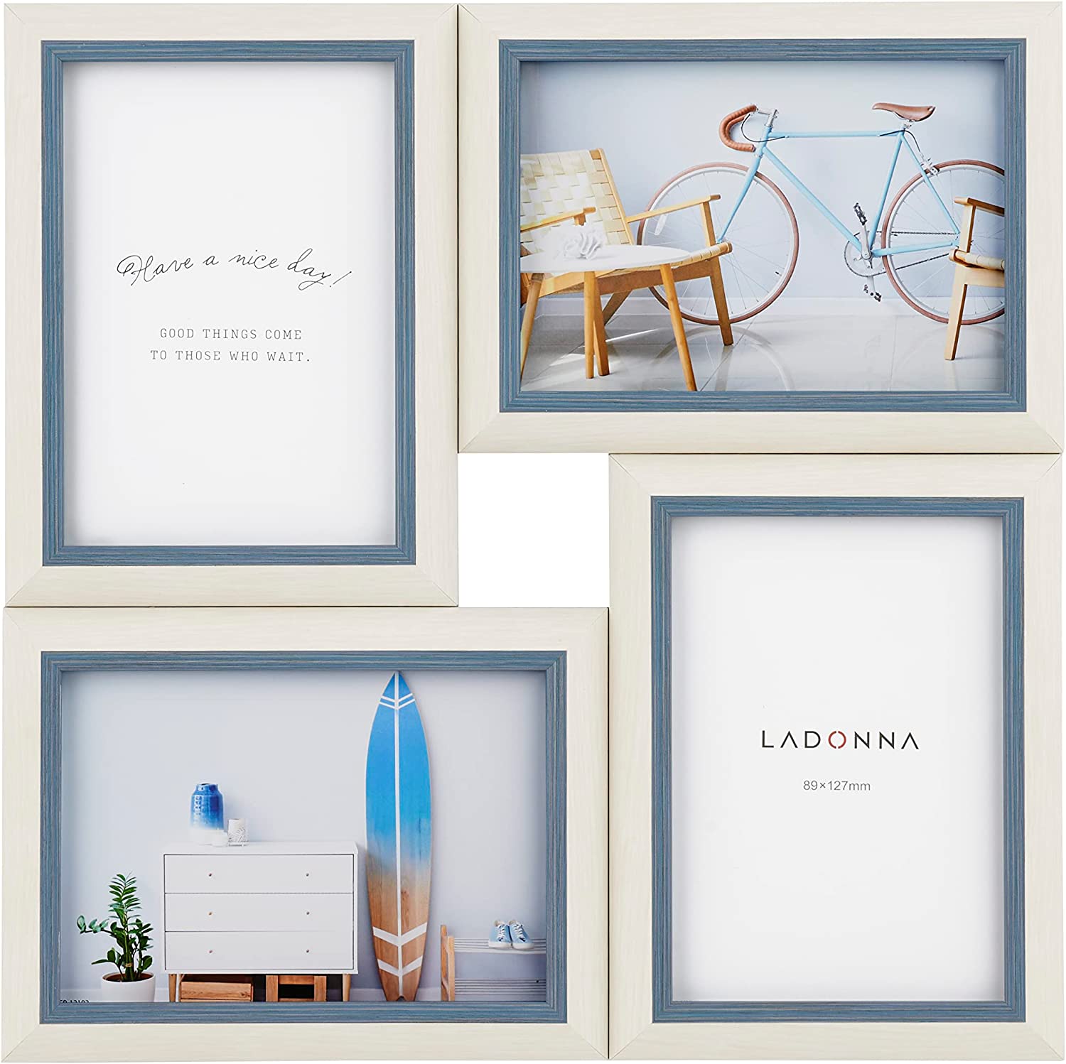 フォトフレーム 4面 L判 壁掛け 卓上 おしゃれ 写真立て フォトスタンド インテリアふぉとふれーむ 多窓 おすすめ オシャレ LADONNA プレゼント ギフト おすすめ ラドンナ フォトフレーム SF14-40-NV