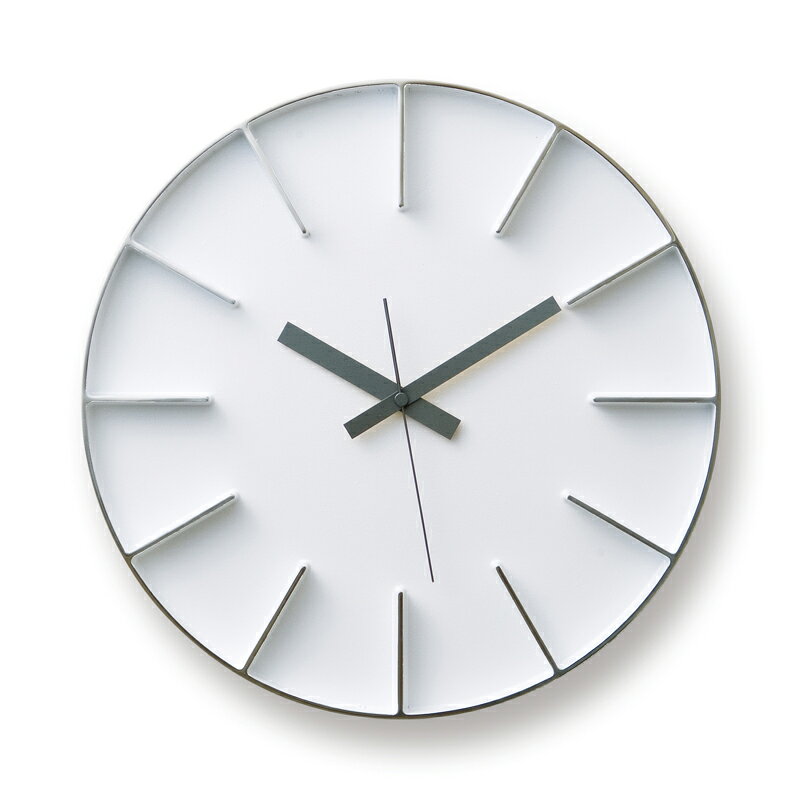 Rakuten - レムノス 掛け時計 エッジクロック Edge Clock AZ-0115 WH / アルミニウム 連続秒針 静音 ウォールクロック シンプル リビング ダイニング 寝室 高級時計