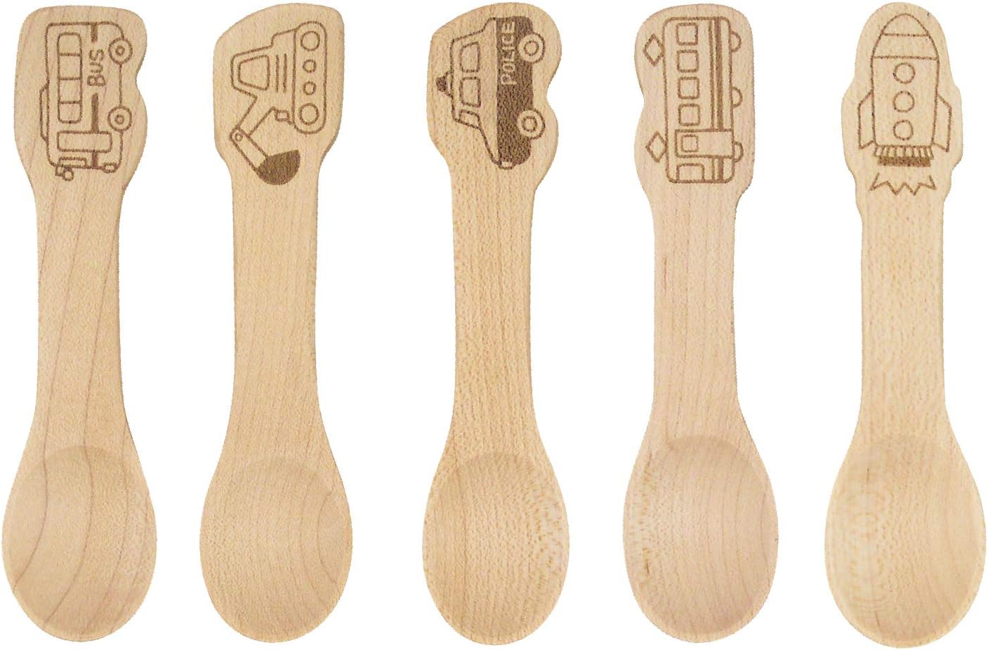 籐芸 カトラリー セット drive ドライブ 子ども用 木製 スプーン 5点 食器セット / キッズ パトカー 電..