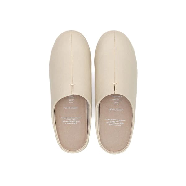 スリッパ ルームシューズ フロンティア room's PLUS+ M アイボリー / ユニセックス サンダル 室内 引越し 新居 オフィス 箱入り