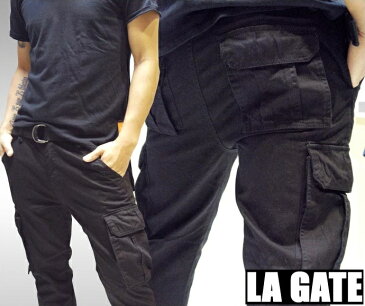 送料無料 LAゲート ミリタリー スリム カーゴパンツ ブラック スキニー チノパン ベルト付き パンツ スキニーパンツ LA GATE JEANS スキニージーンズ インポート ファッション セレブ セレカジ スタイル ヌーディー ストリート カジュアル デニム ジーンズ ブランド