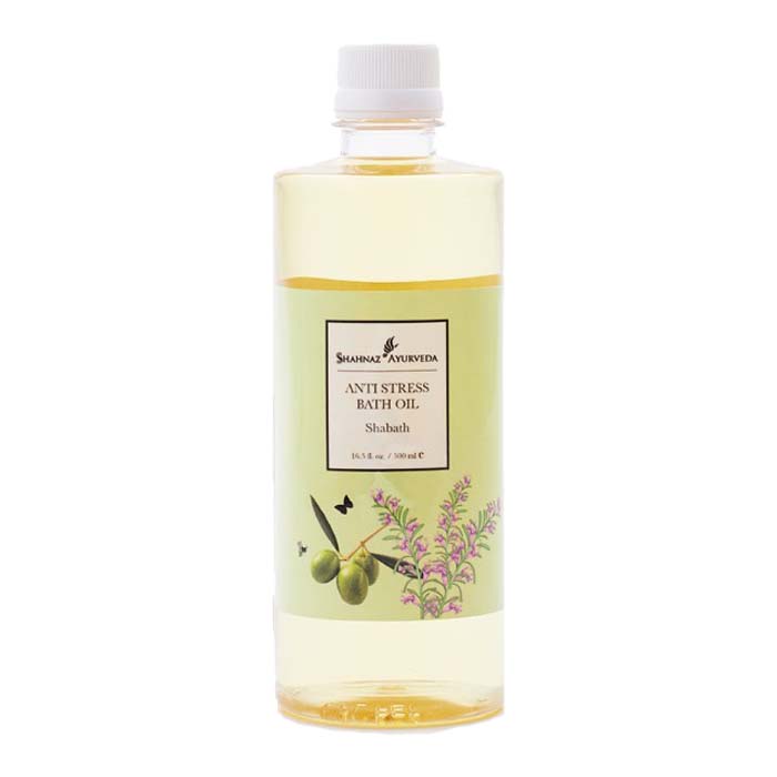 【商品名】 Shahnaz Ayurveda シャナーズ アーユルヴェーダ シャーバスオイル 【内容量】 500ml 【商品説明】 忙しい毎日のストレスケアに! ピリピリと張り詰めている神経を緩めて穏やかに。 心身共に健やかな状態へと整えてくれるボディオイル。 ラベンダー油にベチバーなどのエキスを配合。 マッサージすることで発汗作用を高めます。 優しい香りはイライラや気分が落ち込んでいる時にもおすすめ。 お湯に数滴垂らして、バスオイルやフットバスオイルとしてもご使用いただけます。 【使用方法】 ・首から下の全身マッサージに 肌表面にオイルが残るくらいたっぷりと塗布し、全身に馴染ませながら末端へ向けマッサージします。 2～3分浸透させたあと入浴すると代謝を促し更に効果的です。 ・バスオイルとして 入浴時、湯船に8～10滴ほどたらして使用します。 【全成分】 ピーナッツ油・ゴマ油・オリーブ果実油・ベチベル根エキス・ラベンダー油・ビャクダン油・レモングラス油・テトラ(ジ-t-ブチルヒドロキシヒドロケイヒ酸)ペンタエリスリチル *当店の商品はすべて正規品ですので、ご安心してお買い求めください。 *予告なくパッケージ等がリニューアルする場合がございます。ご不安な場合は必ずお問い合わせください。 ・メーカー名：松下トレーディング株式会社 ・製造国：インド製 ・商品区分：化粧品 ・広告文責：健康．com　連絡先06-6585-9073