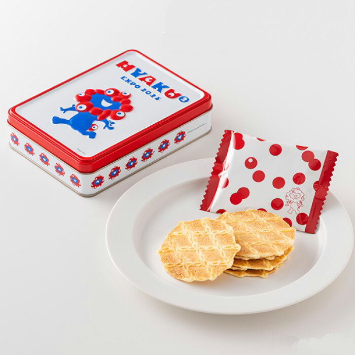 【Expo2025・大阪 関西万博】ミャクミャク レスポワール 会場限定 缶 神戸 風月堂 12枚 （2枚入×6袋）のサムネイル