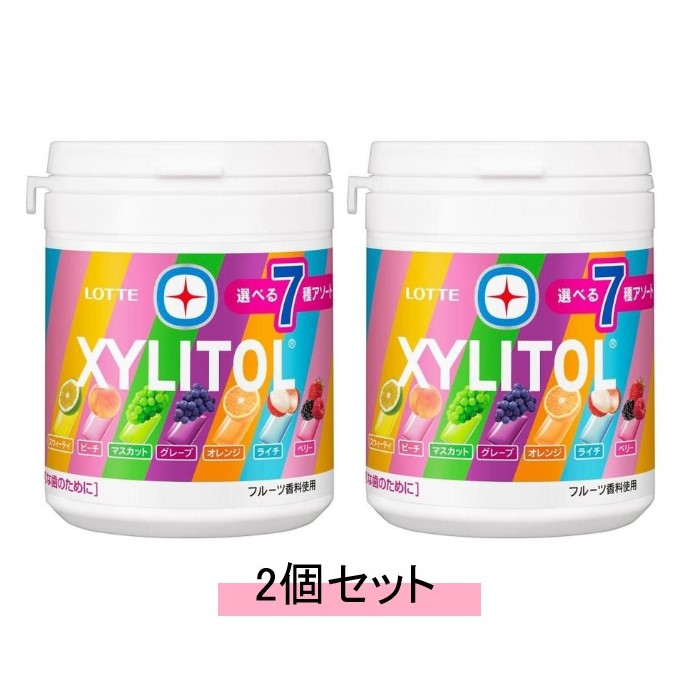 LOTTE ロッテ キシリトールガム 7種アソートボトル 143g 【2個セット】