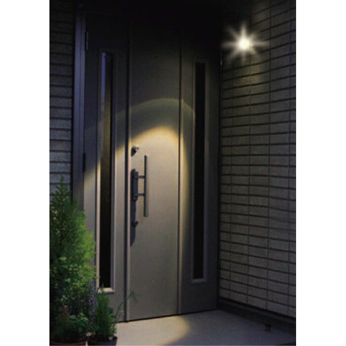 ソーラー式LEDセンサーライト ブラック