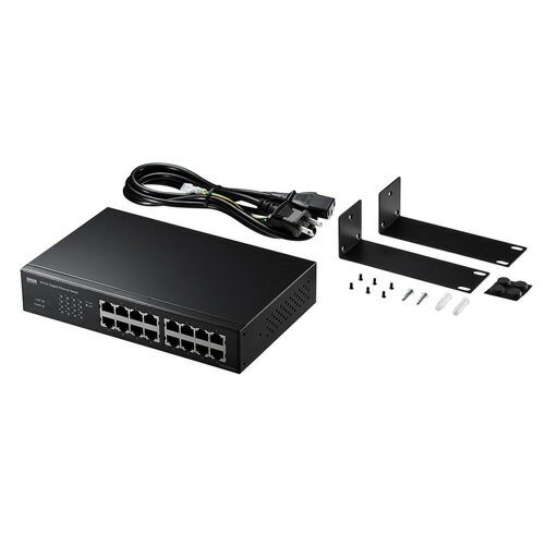 サンワサプライ Giga対応スイッチングハブ(16ポート)ループ検知機能つき LAN-GIGAH16L | ポート 関連単..