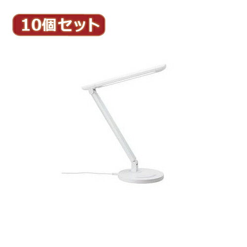 YAZAWA 10個セット 調光機能付7W白色LEDスタンドライトWH SDLE07N12WHX10 | ライト 関連単語 充電 LED ..
