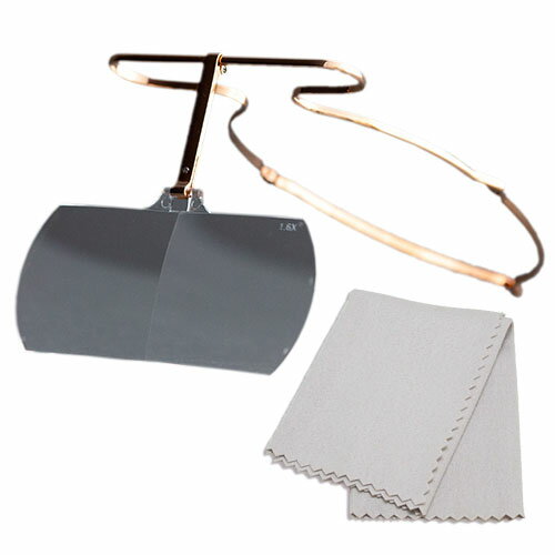 SABAE LOUPE さばえルーペ ピンクゴールド2.0倍 + 強力メガネくもり止めクロス くもらーず SLB-00120PG..