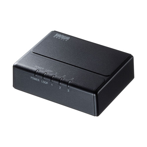 サンワサプライ ギガビット対応 スイッチングハブ(3ポート・マグネット付き) LAN-GIGAP301BK | ポート ..