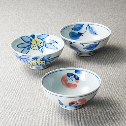 波佐見焼 古伊万里写絵色彩手染 茶漬3客揃 K20407147 関連：(アイディア 時短 グッズ 商品 生活 暮らし..