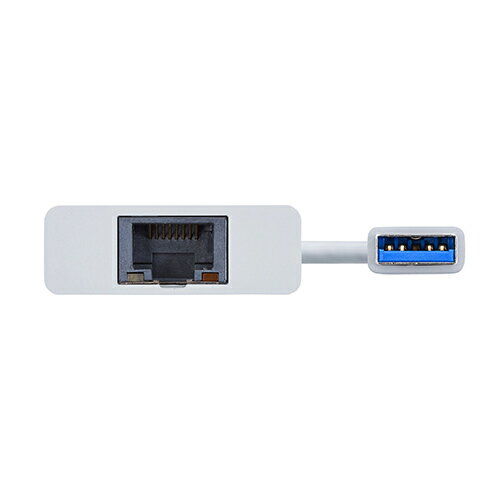 サンワサプライ USB3.2-LAN変換アダプタ(USBハブポート付・ホワイト) USB-CVLAN3WN | PC 周辺機器 関連：usbメモリ タイプ 容量 ハブ コンセント ケーブル 充電器 変換 type アダプタ 充電 メモリー 延長 - Image 3