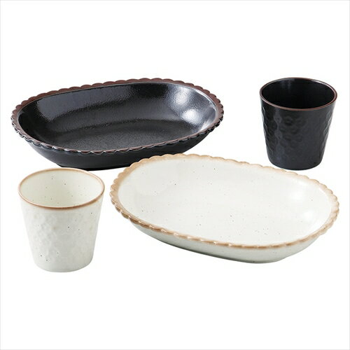 美濃焼 ビスケ ランチセット K20608430 関連：(アイディア 時短 グッズ 商品 生活 暮らし 便利 安全)ひ..