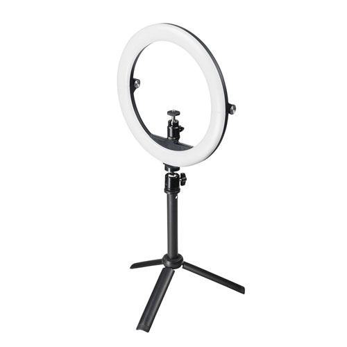 サンワサプライ WEBカメラ用LEDライト付きスタンド(テレワーク) CMS-STN2BK | ライト 関連単語 充電 LE..