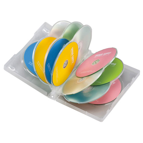 【5個セット（3枚×5）】 サンワサプライ DVDトールケース(12枚収納・3枚セット・クリア) DVD-TW12-03CL..