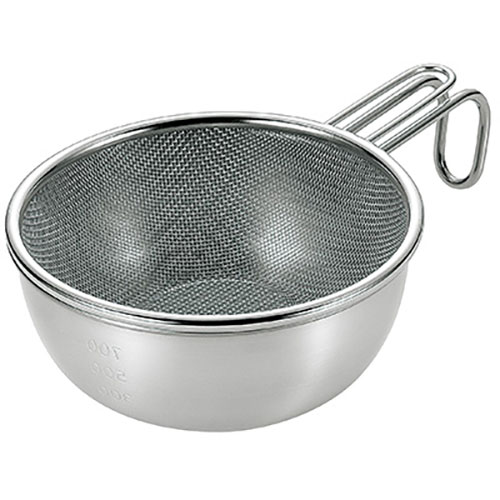 よこやま 燕熟の技 シェラカップ・ボウル15cm 手付きザル付き EJSB-400 関連：(アイディア 時短 グッズ..