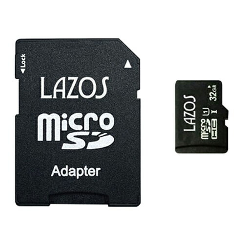 【20個セット】 Lazos microSDHCメモリーカード 32GB UHS-I CLASS10 紙パッケージ L-B32MSD10-U1X20 | ポストカード 紙 関連単語 飾る ..