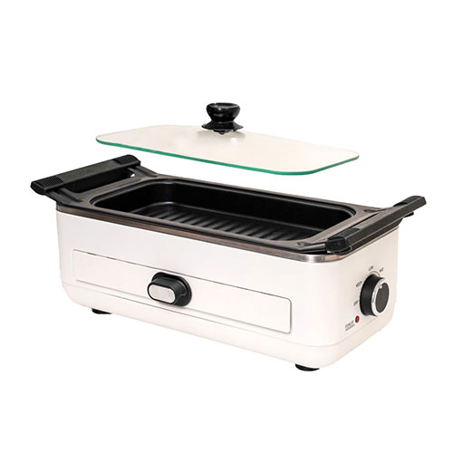 サンコー 無煙で美味しい 肉と魚のWグリル S-SLG21W 関連：(アイディア 時短 グッズ 商品 生活 暮らし 便利 安全)