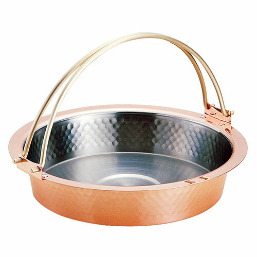 新光金属 鎚目入れすき焼鍋(ツル付)26cm S-2058L 関連：(アイディア 時短 グッズ 商品 生活 暮らし 便利 安全)ひな祭り 一周忌 お中元 手土産 結婚式 成人の日 進物 日用品小物 寒中見舞い 長寿祝い