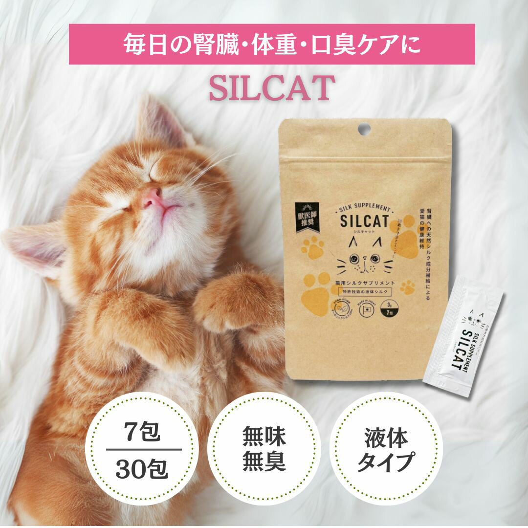 ★訳あり★30包入期限2026/01/31★SILCAT(シルキャット)猫 サプリ 皮膚ケア 被毛ケア 健康 美容 栄養補助 ..
