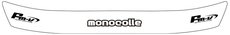 monocolle オリジナルバイザーステッカー ホワイト アライGP6/GP5バイザー専用 1枚