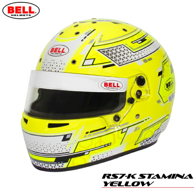 BELL RACING ヘルメット RS7-K STAMINA イエロー Snell K2020規格 レーシングカート・走行会用 (1310A)