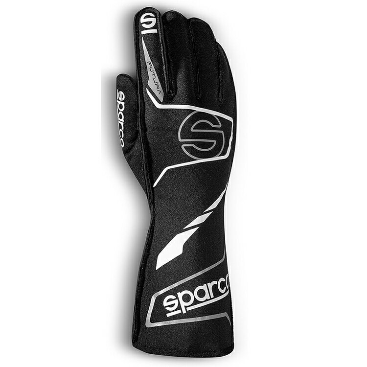 SPARCO スパルコ FUTURA GLOVE ブラック×ホワイト レーシンググローブ FIA8856-2018公認 (001365-NRBI)