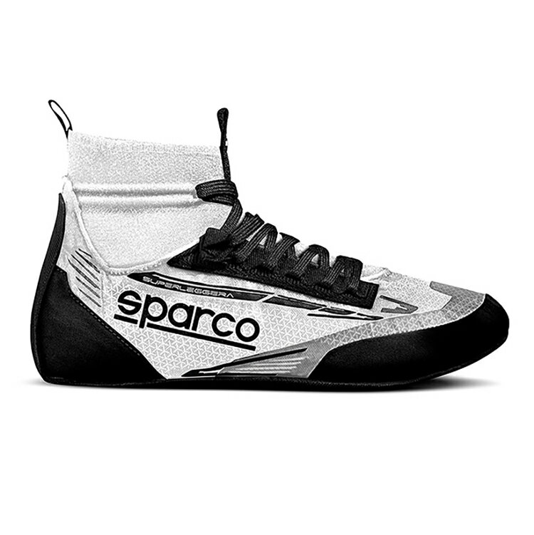乐天商城 - SPARCO スパルコ SUPERLEGGERA レーシングシューズ ホワイト×ブラック FIA8856-2018公認 (0012A3BINR)