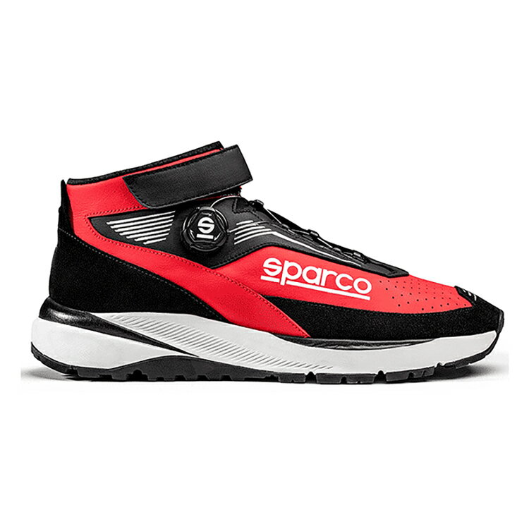在庫限り：SPARCO スパルコ CHRONO レーシング・メカニック シューズ ブラック×レ...