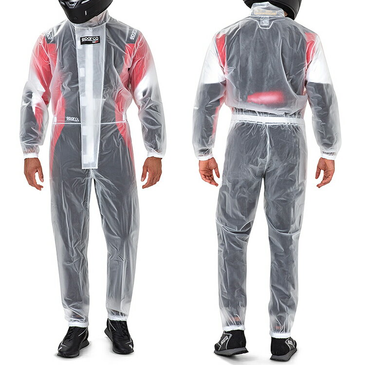 SPARCO スパルコ T-1 EVO RAIN SUIT MY2021 クリア レインスーツ レーシングカート用 (00239T1E)