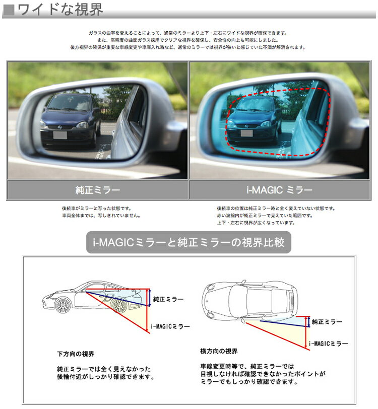 i-magic カラーワイドミラー スタンダード NISSAN エクストレイル 用 ※受注生産品につき納期約2〜3ヶ月前後