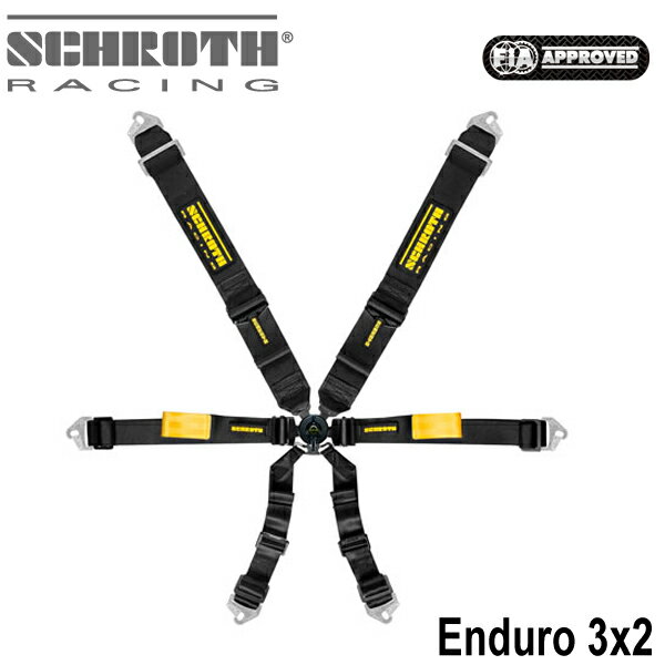SCHROTH シュロス レーシングハーネス 6点式(3×2) Enduro 3x2 ロータリーバックル式 左右共通 FIA公認8853-2016 (94500)