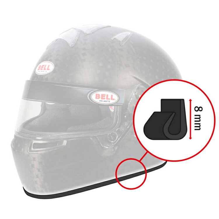 BELL RACING ヘルメット用 トリムエッジラバー ブラック 1.7m TRIM EDGE THIN (V10) BELL HELMET (2090001)