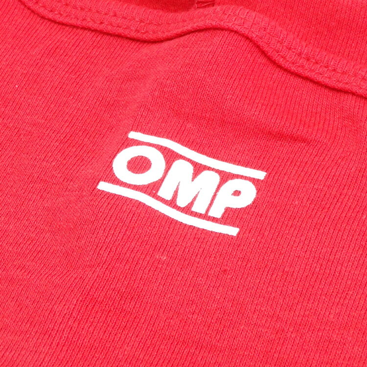 OMP フェイスマスク コットン レッド 1ホール レーシングカート・走行会用 (KK03005061)