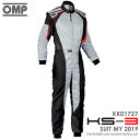 OMP KS-3 SUIT ADULT グレー×ブラック レーシングスーツ CIK-FIA LEVEL-2公認 レーシングカート 走行会用 (KK01727089)